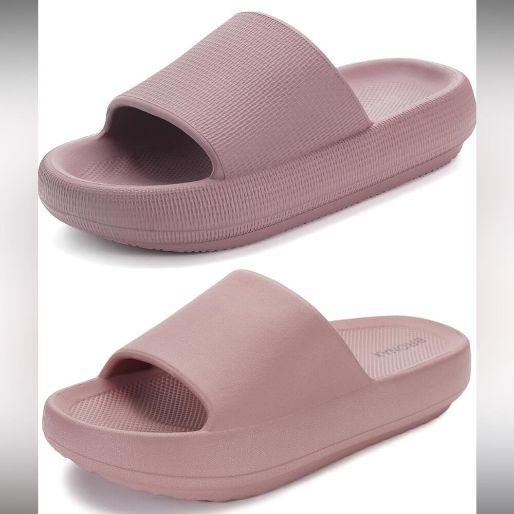 BRONAX Pillow Slippers+Arch Support Pillow Slippers Blush Size 39-40 NWOT